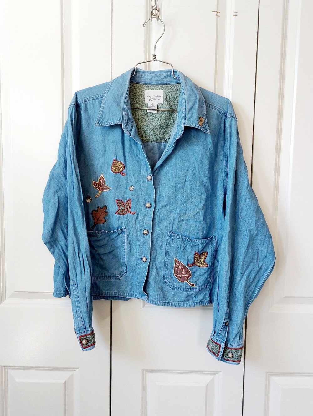 Autumn Leaf Chore Coat Shirt/Jacket XL Christopher & Banks Cottagecore Granny